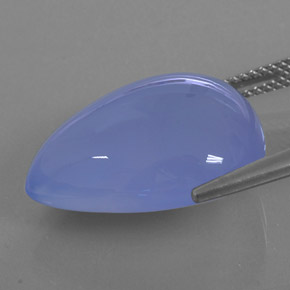 Calcedonio naturale blu da 18,59 ct, trasparente, trasparente/traslucido