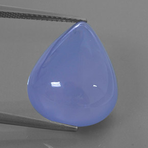 Calcedonio naturale blu da 16,70 ct, trasparente, trasparente/traslucido