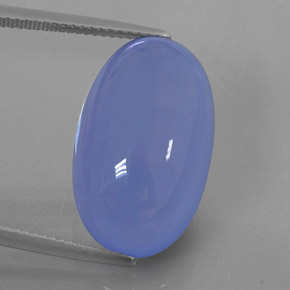 Calcedonio naturale blu da 21,57 ct, trasparente, trasparente/traslucido