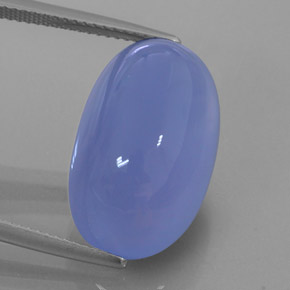Calcedonio naturale blu da 20,44 ct, trasparente, trasparente/traslucido