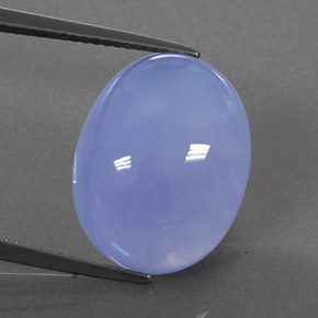 Calcedonio naturale blu da 14,78 ct, trasparente, trasparente/traslucido