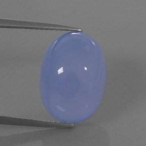 Calcedonio naturale blu da 11,03 ct, trasparente, trasparente/traslucido