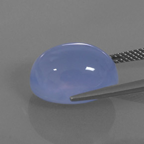 Calcedonio naturale blu da 11,03 ct, trasparente, trasparente/traslucido