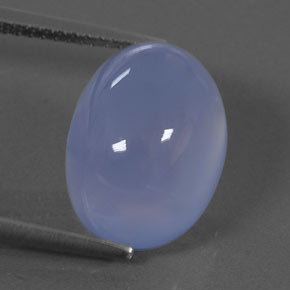 Calcedonio naturale blu da 9,52 ct, trasparente, trasparente/traslucido