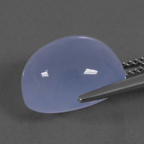 Calcedonio naturale blu da 9,52 ct, trasparente, trasparente/traslucido