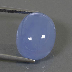 Calcedonio naturale blu da 10,84 ct, trasparente, trasparente/traslucido