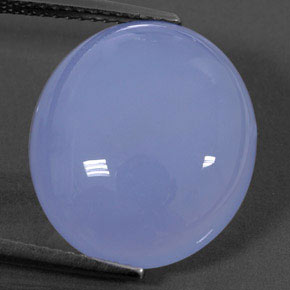 Calcedonio naturale blu da 12,46 ct, trasparente, trasparente/traslucido