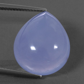 Calcedonio naturale blu da 15,15 ct, trasparente, trasparente/traslucido