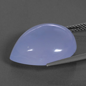 Calcedonio naturale blu da 15,15 ct, trasparente, trasparente/traslucido