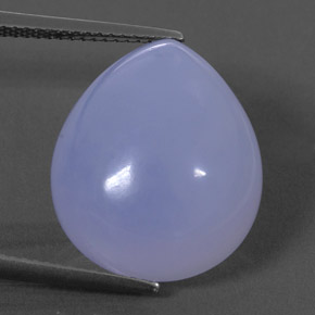 Calcedonio naturale blu da 16,25 ct, trasparente, trasparente/traslucido