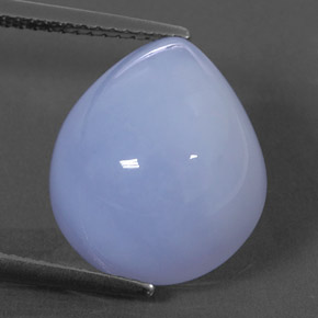 Calcedonio naturale blu da 10,25 ct, trasparente, trasparente/traslucido