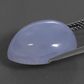 Calcedonio naturale blu da 10,53 ct, trasparente, trasparente/traslucido