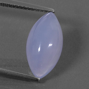 Calcedonio naturale blu da 3,55 ct, trasparente, trasparente/traslucido