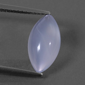 Calcedonio naturale blu da 2,88 ct, trasparente, trasparente/traslucido