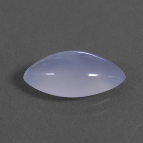 Calcedonio naturale blu da 2,88 ct, trasparente, trasparente/traslucido