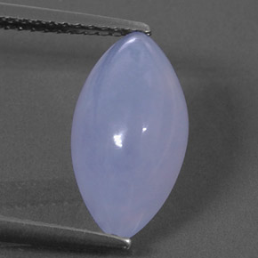 Calcedonio naturale blu da 3,51 ct, trasparente, trasparente/traslucido