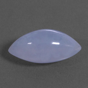 Calcedonio naturale blu da 3,51 ct, trasparente, trasparente/traslucido