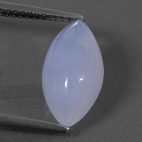 Calcedonio naturale blu da 2,97 ct, trasparente, trasparente/traslucido