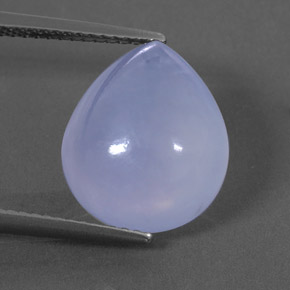 Calcedonio naturale blu da 7,31 ct, trasparente, trasparente/traslucido