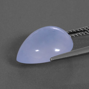 Calcedonio naturale blu da 7,31 ct, trasparente, trasparente/traslucido