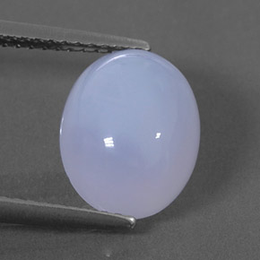 Calcedonio naturale blu da 3,63 ct, trasparente, trasparente/traslucido