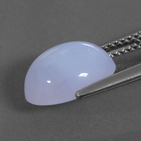 Calcedonio naturale blu da 3,63 ct, trasparente, trasparente/traslucido