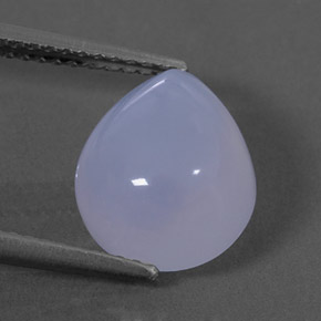 Calcedonio naturale blu da 4,31 ct, trasparente, trasparente/traslucido