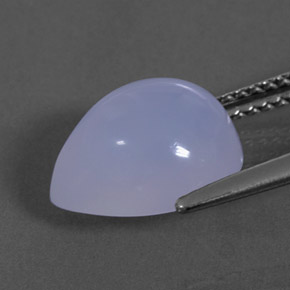 Calcedonio naturale blu da 4,31 ct, trasparente, trasparente/traslucido