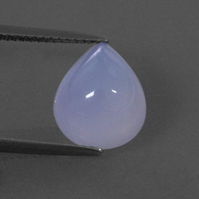 Calcedonio naturale blu da 4,74 ct, trasparente, trasparente/traslucido