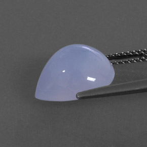 Calcedonio naturale blu da 4,74 ct, trasparente, trasparente/traslucido