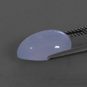 Calcedonio naturale blu da 4,92 ct, trasparente, trasparente/traslucido