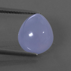Calcedonio naturale blu da 6,48 ct, trasparente, trasparente/traslucido