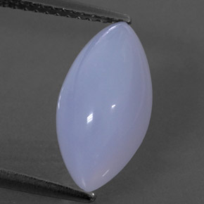 Calcedonio naturale blu da 3,15 ct, trasparente, trasparente/traslucido