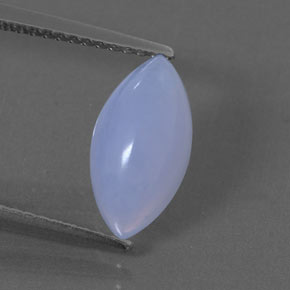Calcedonio naturale blu da 2,04 ct, trasparente, trasparente/traslucido