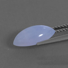 Calcedonio naturale blu da 2,04 ct, trasparente, trasparente/traslucido
