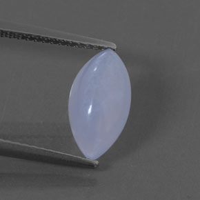 Calcedonio naturale blu da 1,90 ct, trasparente, trasparente/traslucido