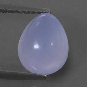 Calcedonio naturale blu da 2,75 ct, trasparente, trasparente/traslucido