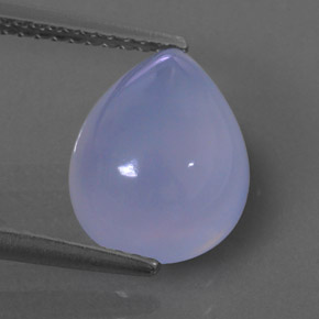 Calcedonio naturale blu da 3,53 ct, trasparente, trasparente/traslucido