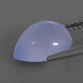 Calcedonio naturale blu da 3,53 ct, trasparente, trasparente/traslucido