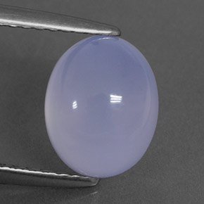 Calcedonio naturale blu da 2,27 ct, trasparente, trasparente/traslucido