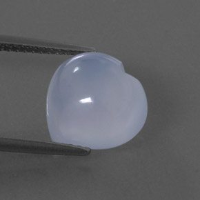 Calcedonio naturale blu da 4,95 ct, trasparente, trasparente/traslucido