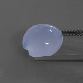 Calcedonio naturale blu da 4,98 ct, trasparente, trasparente/traslucido