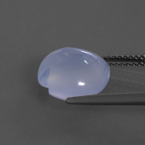 Calcedonio naturale blu da 4,16 ct, trasparente, trasparente/traslucido