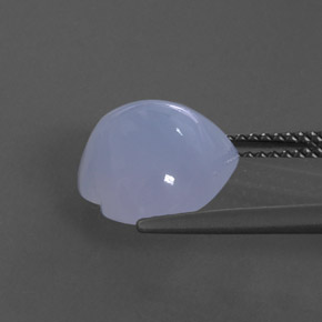 Calcedonio naturale blu da 4,52 ct, trasparente, trasparente/traslucido