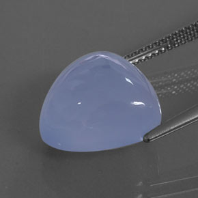Calcedonio naturale blu da 9,54 ct, trasparente, trasparente/traslucido