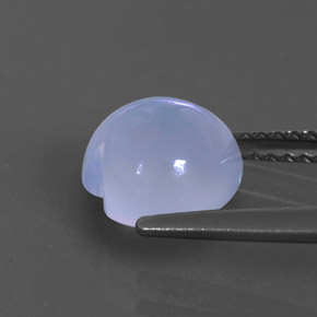Calcedonio naturale blu da 2,25 ct, trasparente, trasparente/traslucido