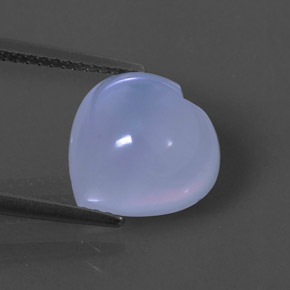 Calcedonio naturale blu da 4,77 ct, trasparente, trasparente/traslucido