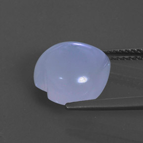 Calcedonio naturale blu da 4,77 ct, trasparente, trasparente/traslucido
