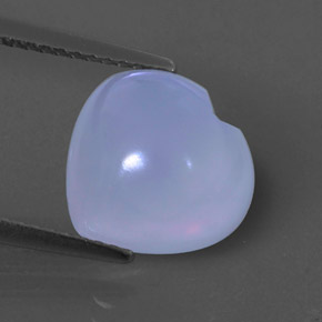 Calcedonio naturale viola da 4,12 ct, trasparente, trasparente/traslucido