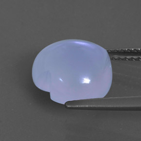 Calcedonio naturale viola da 4,12 ct, trasparente, trasparente/traslucido
